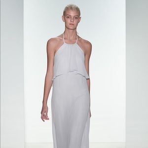 Nouvelle Amsale “Cait” long maxi dress in Ice